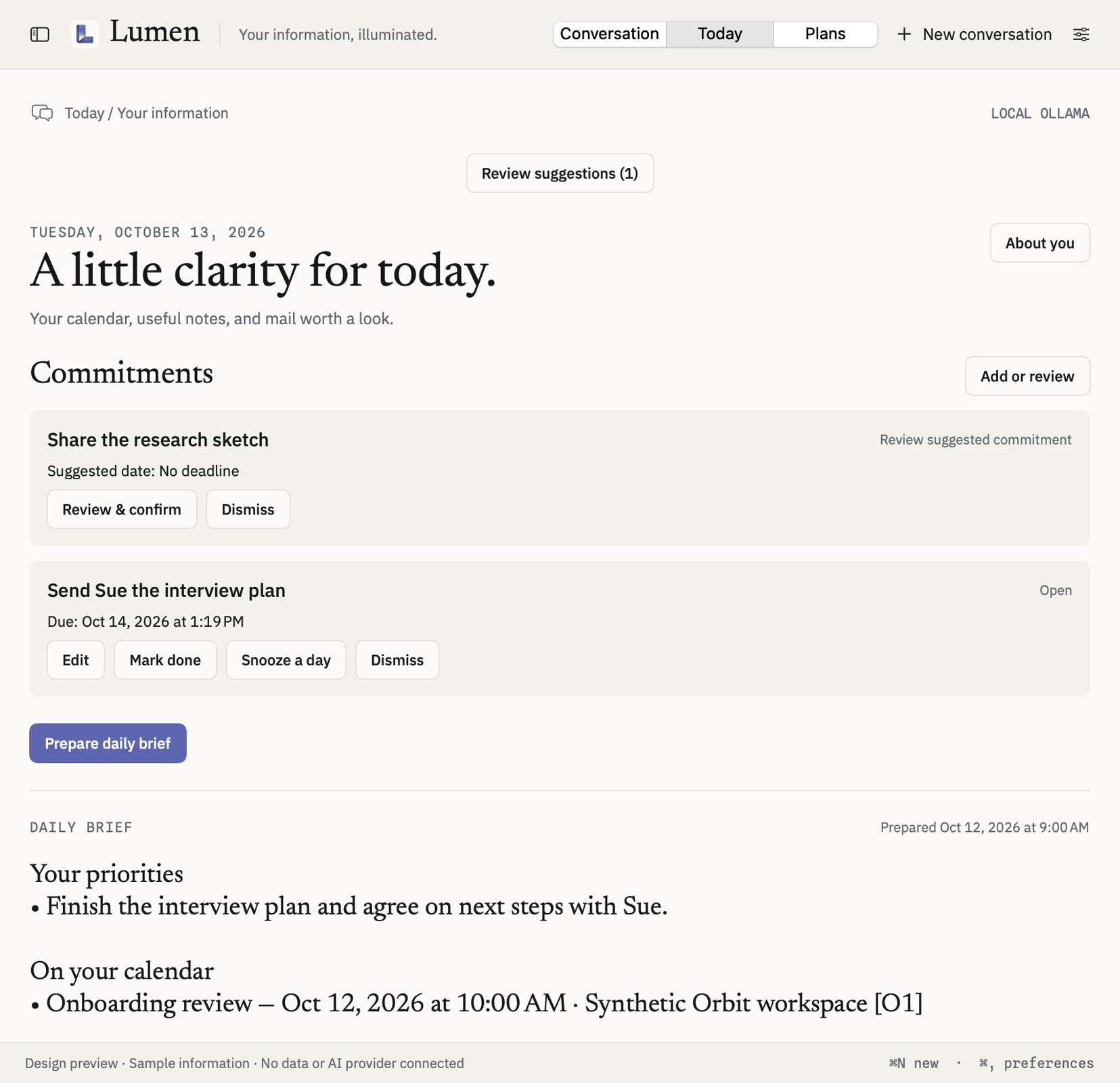 Lumen Lumen Today with proposed and confirmed commitments and a daily brief