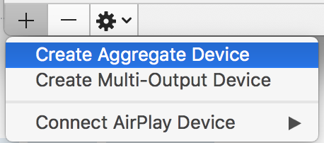 Create Aggregate Device